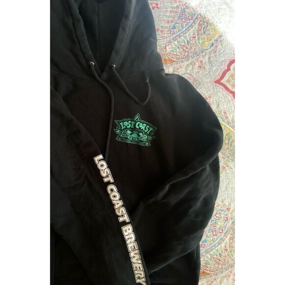 Great White Beer Hoodie – Lost Coast Brewing Co. Black Pullover - Picture 3 of 9